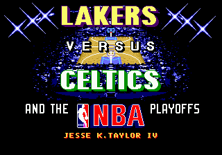 Заставка игры Lakers versus Celtics and the NBA Playoffs